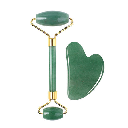 Jade Roller Heart-shaped Suit Crystal Massage