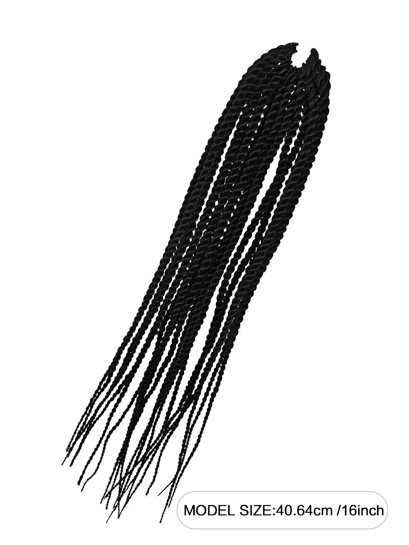 4X EZ Senegalese Twist Crochet Hair - 16 Inch Synthetic Box Braids in Black, Burgundy, and Brown