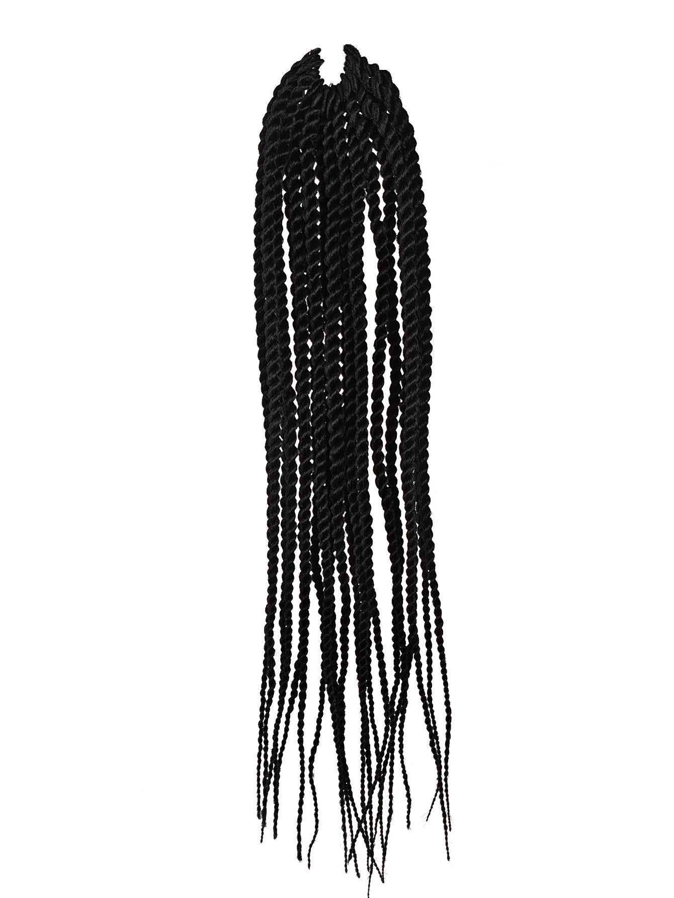 4X EZ Senegalese Twist Crochet Hair - 16 Inch Synthetic Box Braids in Black, Burgundy, and Brown