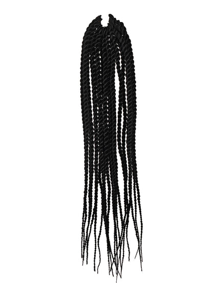 4X EZ Senegalese Twist Crochet Hair - 16 Inch Synthetic Box Braids in Black, Burgundy, and Brown