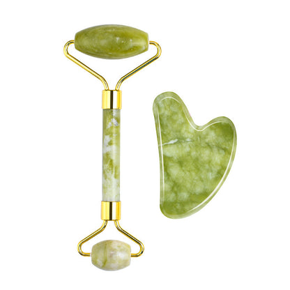 Jade Roller Heart-shaped Suit Crystal Massage