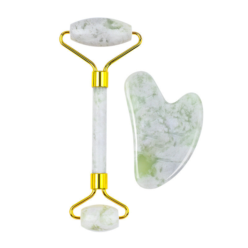 Jade Roller Heart-shaped Suit Crystal Massage