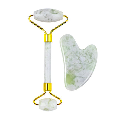 Jade Roller Heart-shaped Suit Crystal Massage