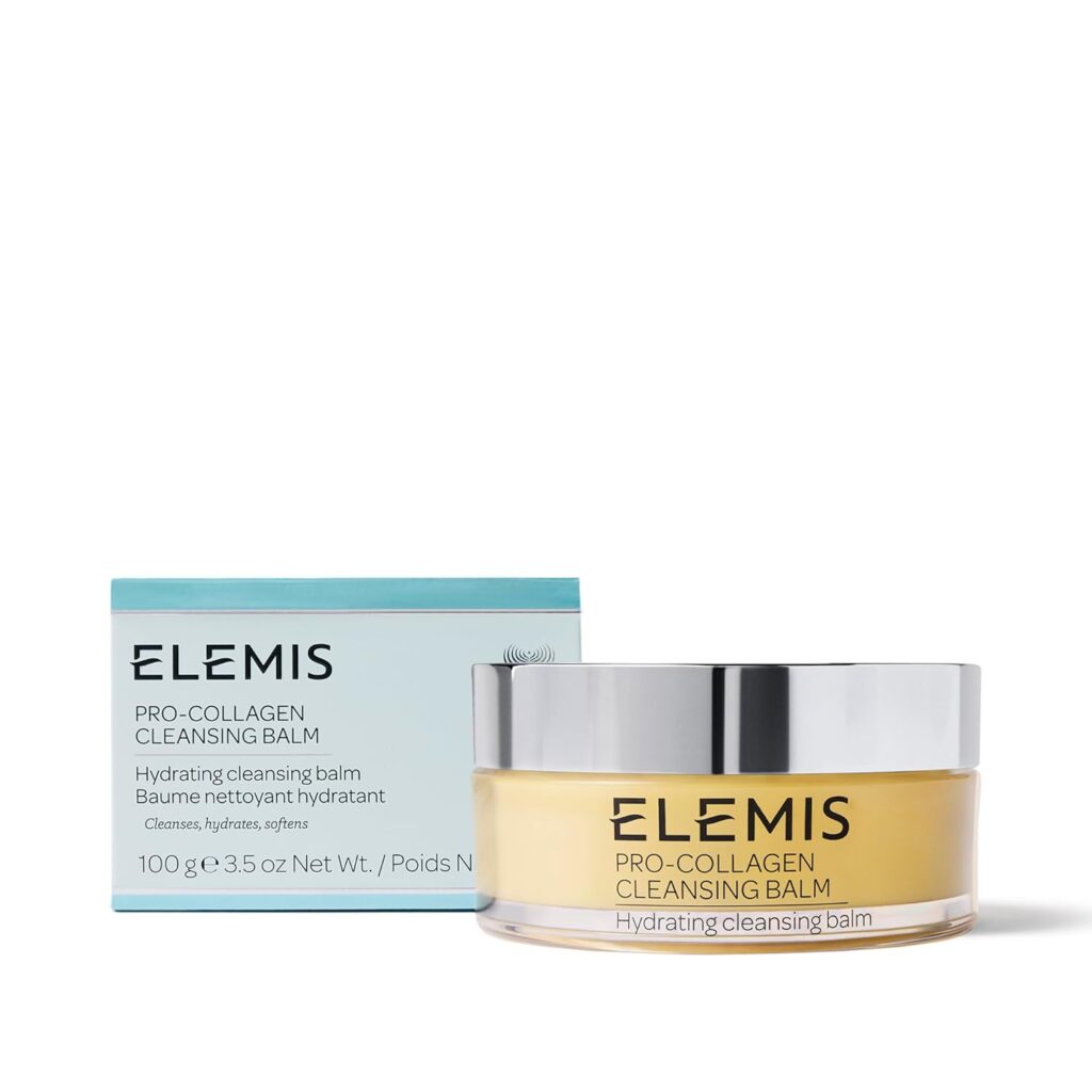 ELEMIS Pro-Collagen Cleansing Balm jar and packaging on white background