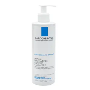 La Roche-Posay Toleriane Hydrating Gentle Cleanser 400ml for sensitive, dry skin — soap-free, sulfate-free, fragrance-free face wash